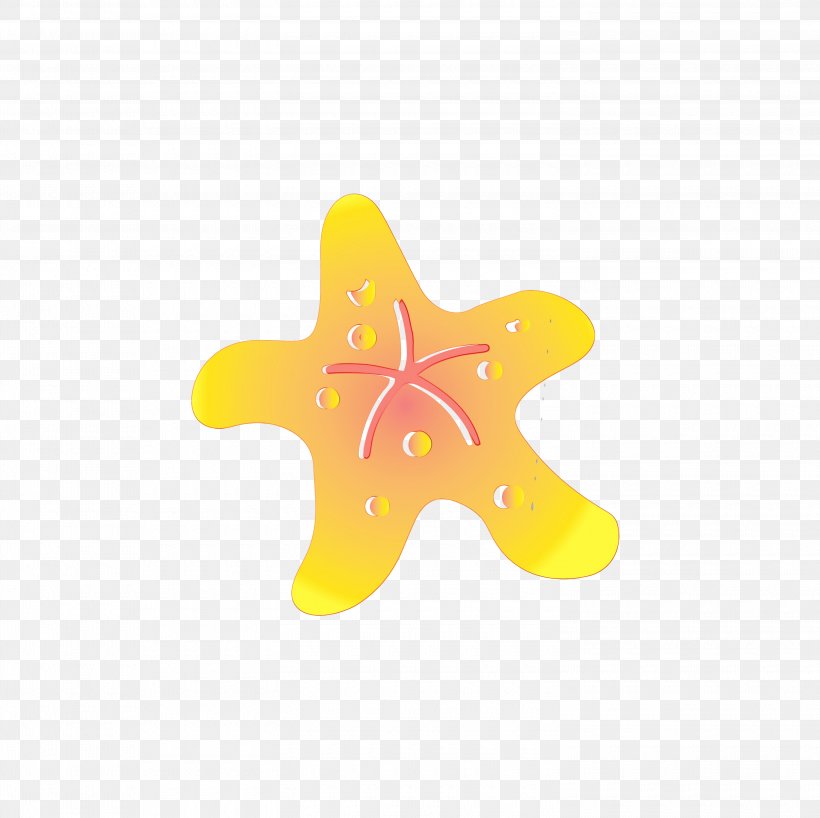 Yellow Star Marine Invertebrates Starfish, PNG, 3000x2995px, Watercolor, Marine Invertebrates, Paint, Star, Starfish Download Free