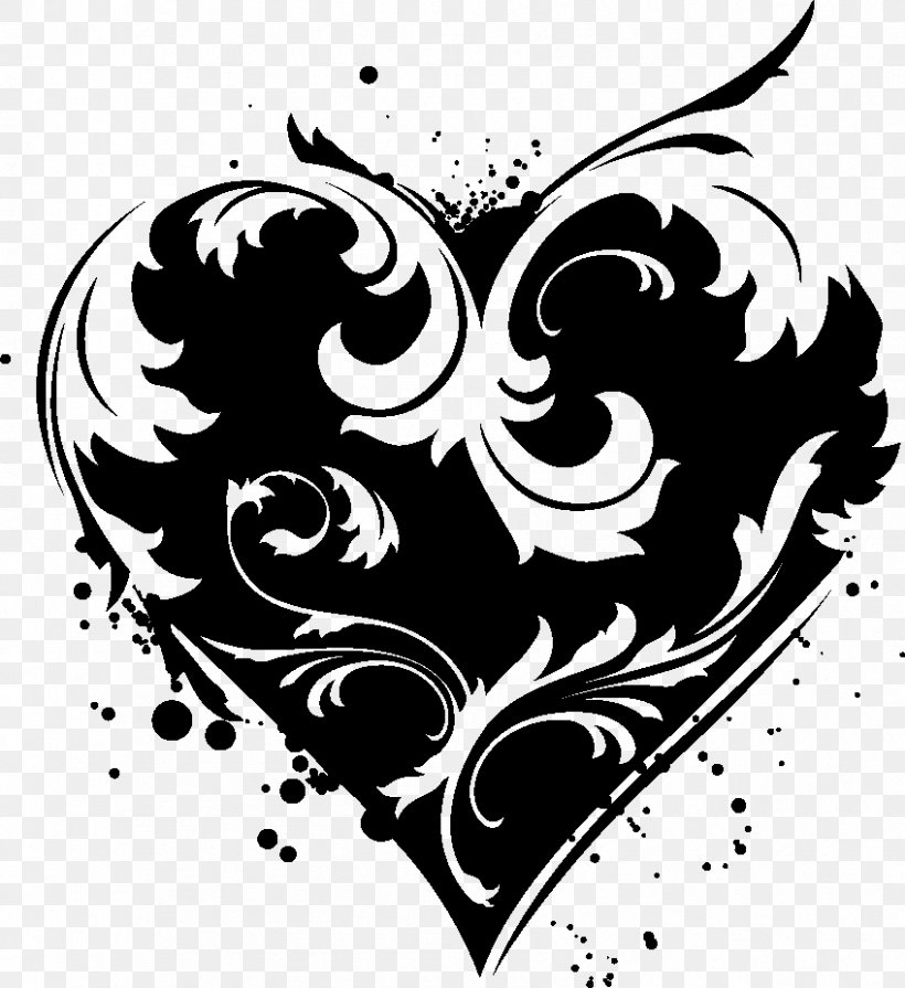 Love Background Heart, PNG, 848x926px, Heart, Blackandwhite, Decal, Drawing, Love Download Free