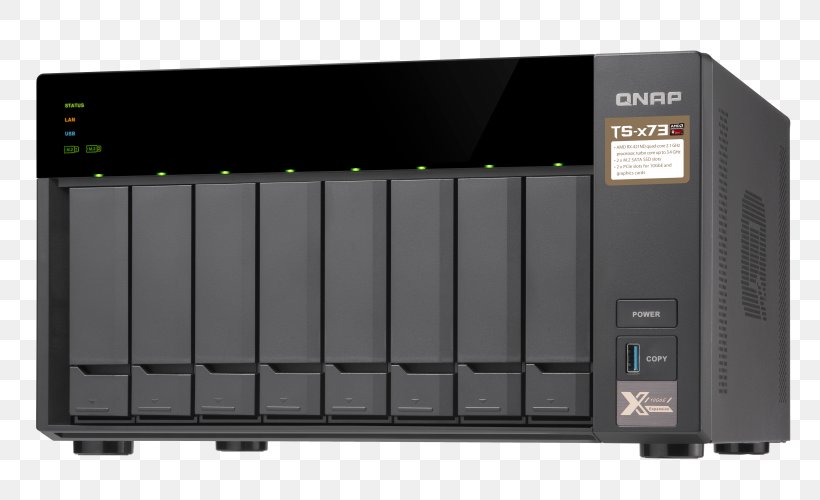 Disk Array QNAP Desktop NAS TS-873 8-Bay Network Storage Systems QNAP Desktop NAS TS-673-4G 6-Bay QNAP Desktop NAS TS-473-8G 4-Bay, PNG, 800x500px, Disk Array, Advanced Micro Devices, Audio Receiver, Computer Component, Data Storage Device Download Free