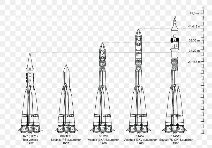 Vostok 1 Project Vanguard R-7 Semyorka Intercontinental Ballistic Missile, PNG, 1350x942px, Vostok 1, Black And White, Intercontinental Ballistic Missile, Launch Vehicle, R7 Semyorka Download Free