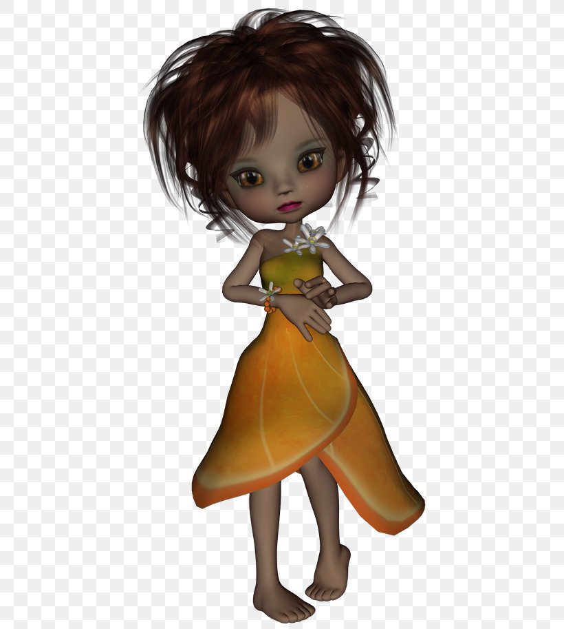 Brown Hair Doll Cartoon Character, PNG, 423x913px, Watercolor, Cartoon, Flower, Frame, Heart Download Free