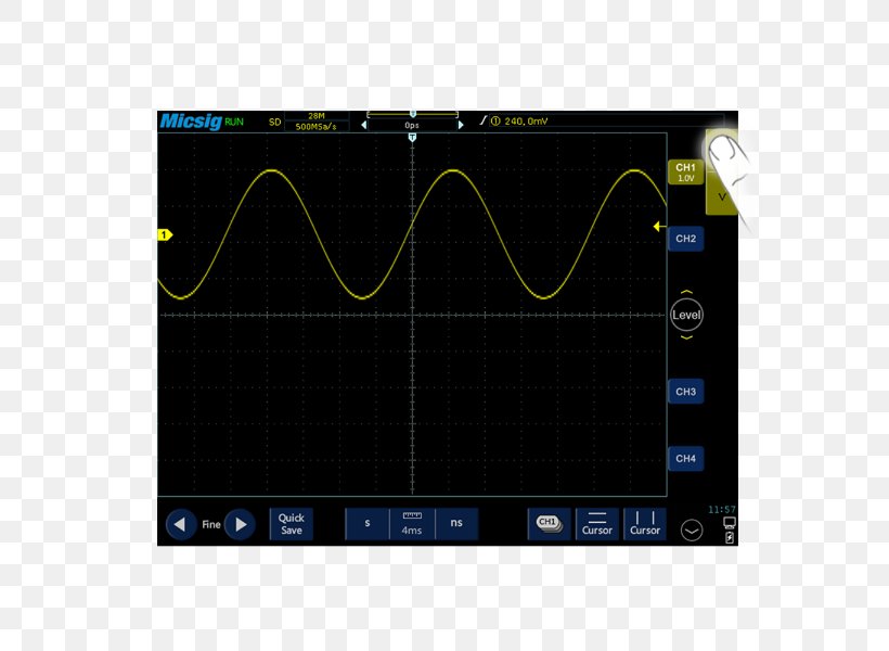 Electronics Oscilloscope Bandwidth Sampling Rate Waveform, PNG, 600x600px, Electronics, Analog Signal, Bandwidth, Battery, Display Resolution Download Free