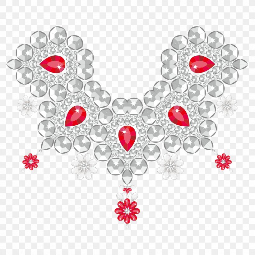 Necklace Diamond Jewellery U9996u98fe, PNG, 1000x1000px, Watercolor, Cartoon, Flower, Frame, Heart Download Free