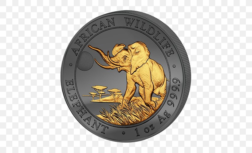 Silver Coin Africa Proof Coinage, PNG, 500x500px, Coin, Africa, Currency, Elephant, Elephants And Mammoths Download Free
