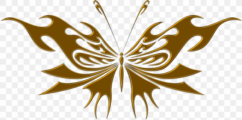 Butterfly Drawing Tattoo Decal, PNG, 3378x1683px, Butterfly, Arthropod, Brush Footed Butterfly, Butterflies And Moths, Decal Download Free