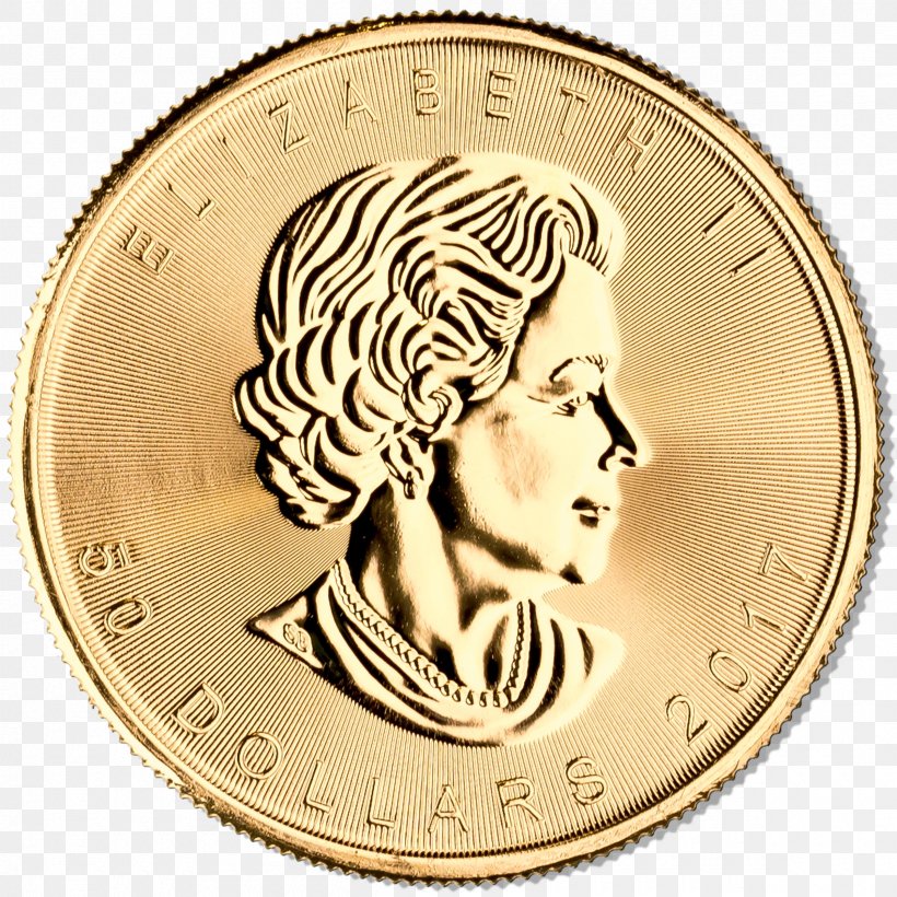 Coin Canadian Gold Maple Leaf Bullion Royal Canadian Mint, PNG, 2400x2400px, Coin, Bullion, Bullion Coin, Canadian Dollar, Canadian Gold Maple Leaf Download Free