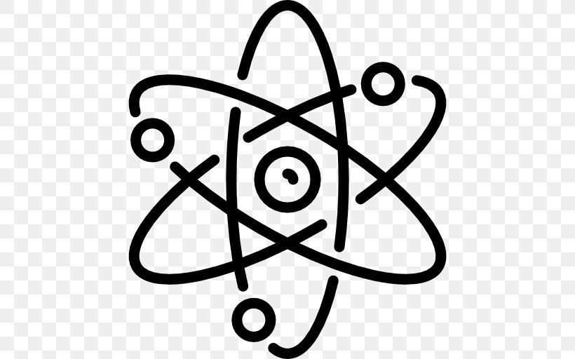 Atom Physics Science, PNG, 512x512px, Atom, Black And White, Energy, Line Art, Logo Download Free