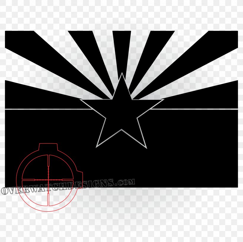 Flag Of Arizona Flag Of The United States State Flag, PNG, 2401x2393px, Arizona, Black, Black And White, Brand, Decal Download Free