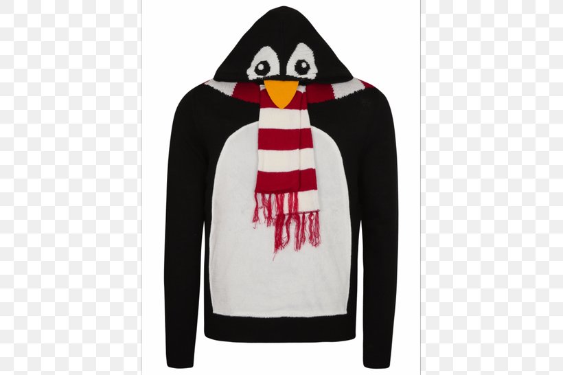 Penguin Christmas Jumper Sweater Hood, PNG, 615x546px, Penguin, Asda Stores Limited, Bird, Cardigan, Christmas Download Free