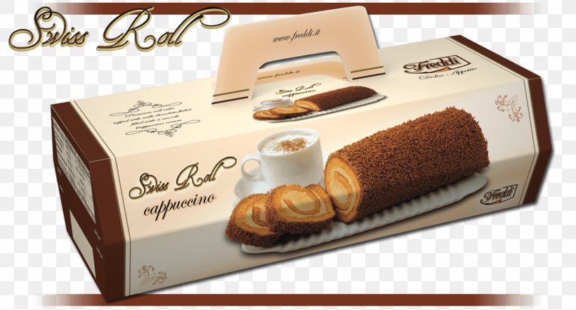 Swiss Roll Praline Cream Cake Dessert, PNG, 1300x700px, Swiss Roll, Box, Cake, Cappuccino, Carton Download Free