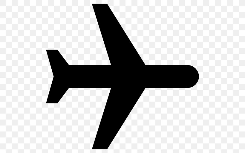 Airplane Black Plane Free, PNG, 512x512px, Airplane, Air Travel, Aircraft, Airplane Mode, Black And White Download Free