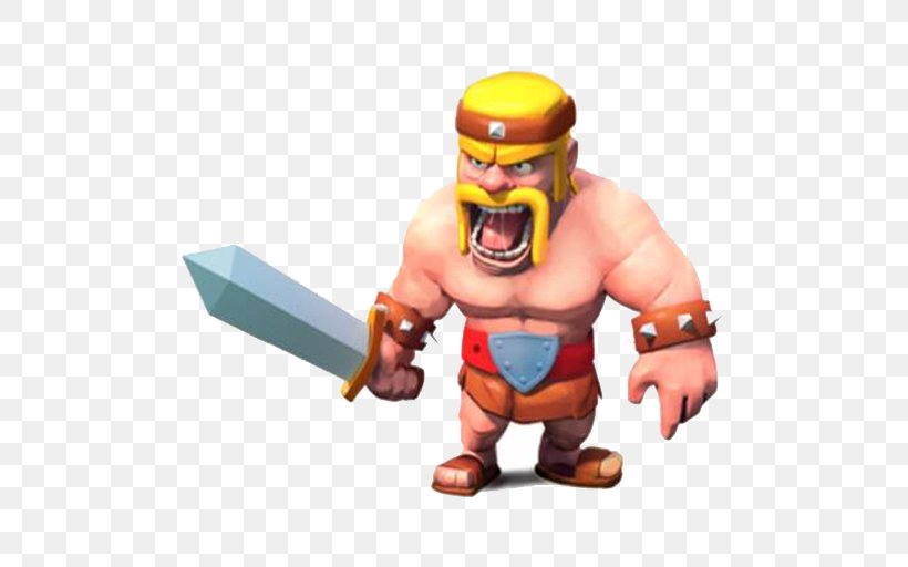 Clash Of Clans Clash Royale Barbarian Video Game, PNG, 512x512px, Clash Of Clans, Action Figure, Aggression, Barbarian, Clash Royale Download Free