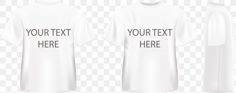 T-shirt White Sleeve Logo, PNG, 2762x1088px, Tshirt, Active Shirt, Black, Black And White, Brand Download Free