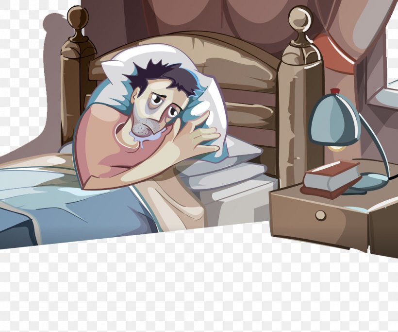 Man Insomnia Sleep, PNG, 1000x833px, Watercolor, Cartoon, Flower, Frame, Heart Download Free