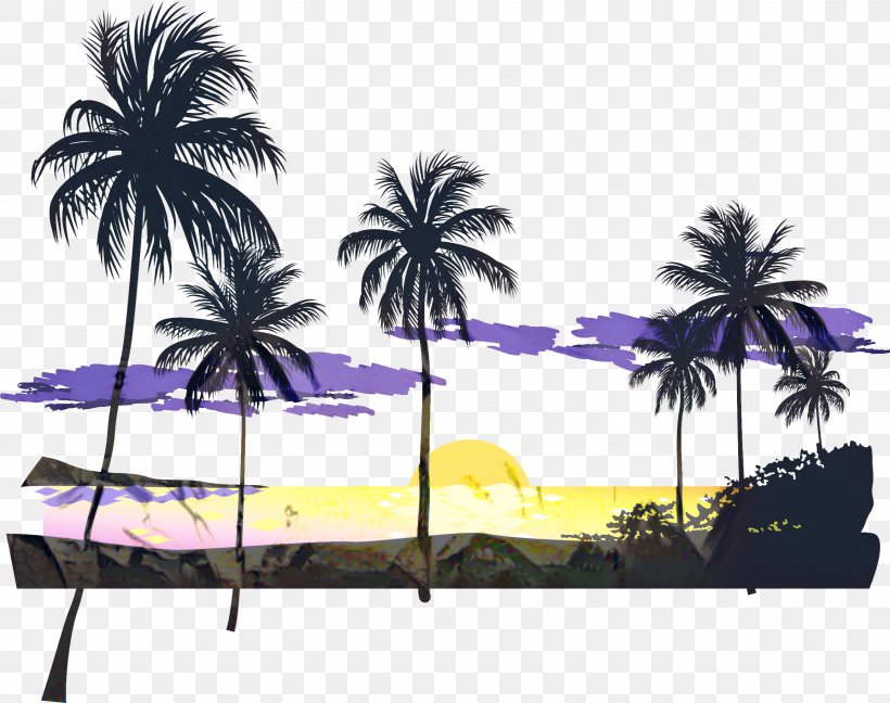 Clip Art Beach Vector Graphics Sunset, PNG, 2309x1825px, Beach, Arecales, Attalea Speciosa, Beach Sunset, Coconut Download Free