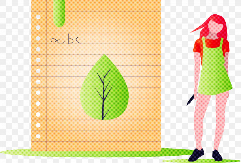 Learning Notebook Girl, PNG, 3000x2033px, Learning, Girl, Green, Leaf, Notebook Download Free