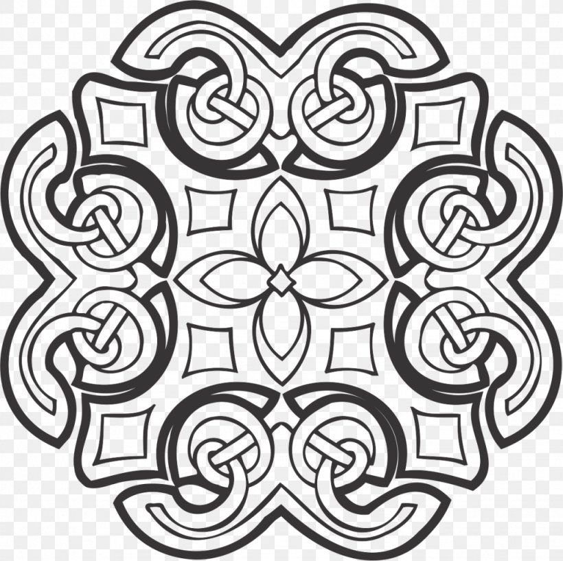 Ornament Celtic Knot Celts, PNG, 1024x1021px, Ornament, Area, Art, Black And White, Celtic Knot Download Free