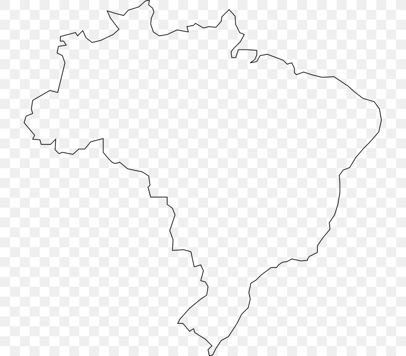 Brazil Blank Map Clip Art, PNG, 723x720px, Brazil, Area, Black And White, Blank Map, Line Art Download Free