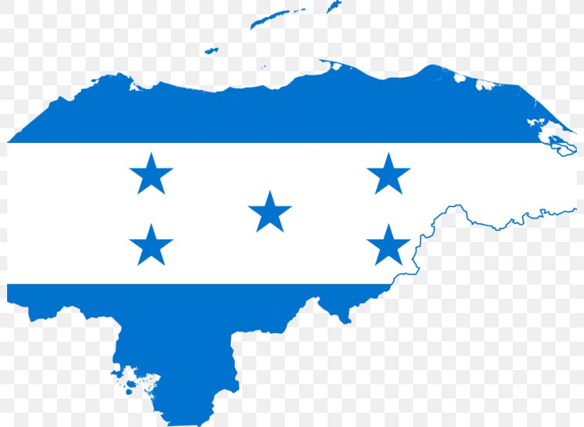 Flag Of Honduras Clip Art Illustration, PNG, 800x600px, Honduras, Area, Blue, Cloud, Flag Download Free