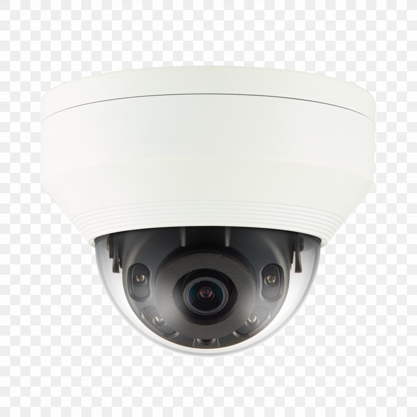 Hanwha Techwin WiseNet Q 4MP Outdoor Vandal-Resistant Network Dome Camera With 2.8mm Lens & Night Vision QNV Hanwha Aerospace Samsung IP Camera, PNG, 3543x3543px, Hanwha Aerospace, Camera, Closedcircuit Television, Display Resolution, Hanwha Group Download Free