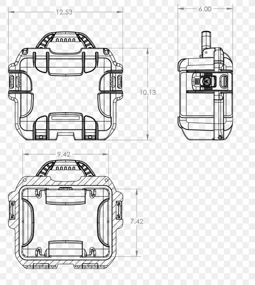 DJI Spark Technical Drawing Unmanned Aerial Vehicle HardCases.ca, PNG, 1200x1344px, Dji Spark, Area, Artwork, Black And White, Canada Download Free