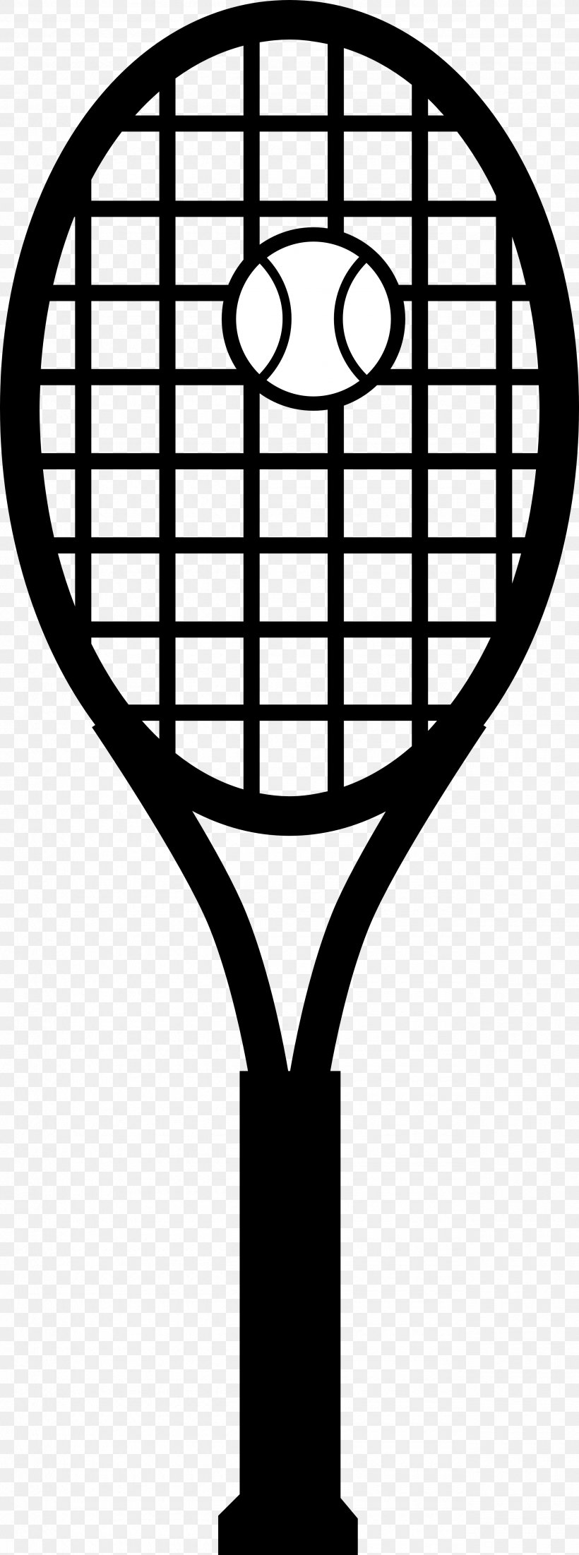 Racket Tennis Ball Clip Art, PNG, 2555x6865px, Racket, Area, Ball, Ball Game, Black And White Download Free