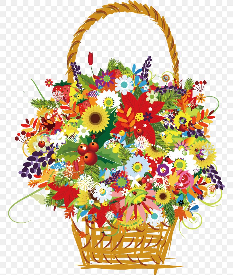 Flower Basket Clip Art, PNG, 764x965px, Flower, Basket, Cut Flowers, Drawing, Flora Download Free