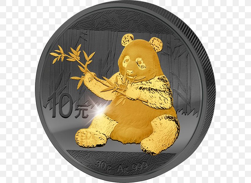 Giant Panda Chinese Silver Panda China Silver Coin, PNG, 600x600px, Giant Panda, Bear, Bullion, Carnivoran, China Download Free