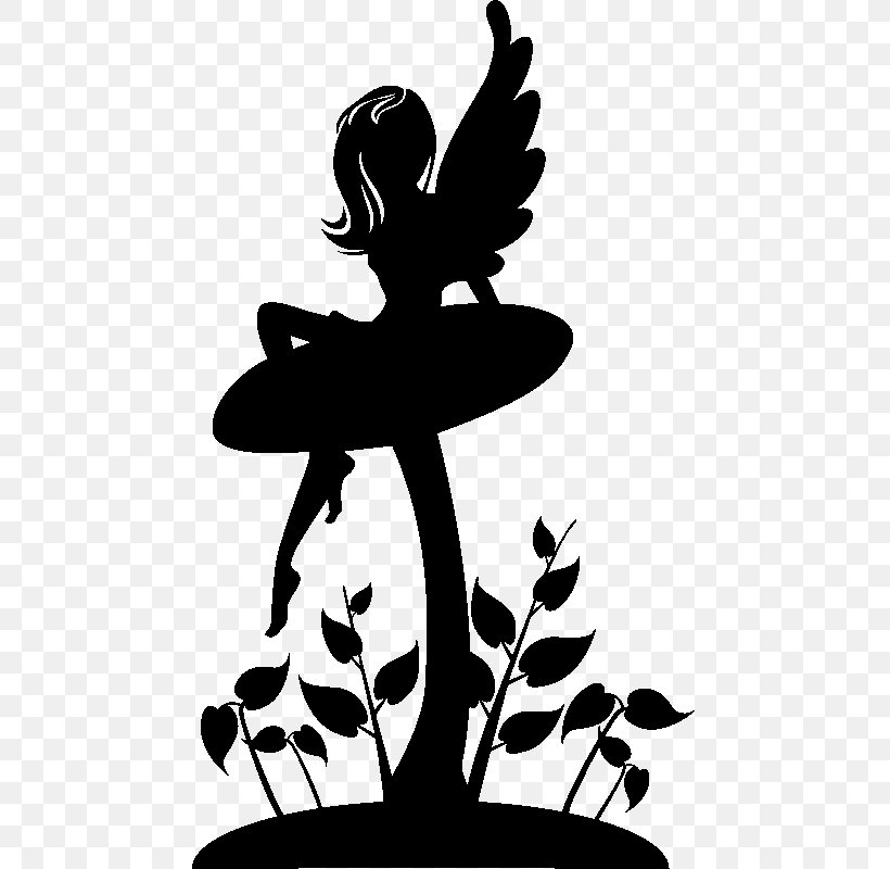 Sticker Wall Decal Fairy Die Cutting, PNG, 800x800px, Sticker, Art, Black And White, Craft, Decal Download Free