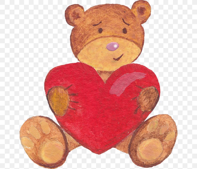 Bear, PNG, 658x704px, Watercolor, Cartoon, Flower, Frame, Heart Download Free