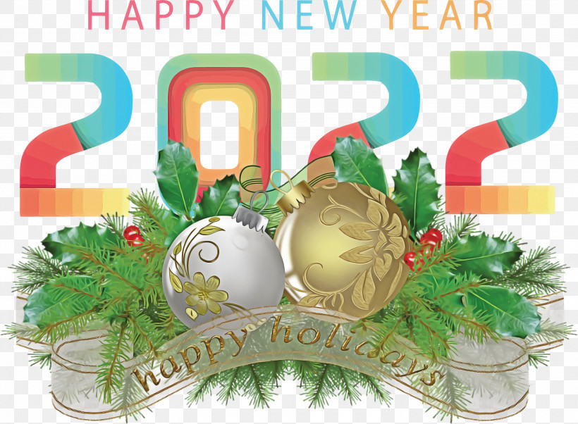 Happy 2022 New Year 2022 New Year 2022, PNG, 3000x2203px, Christmas Day, Bauble, Christmas Ornament M, Meter Download Free
