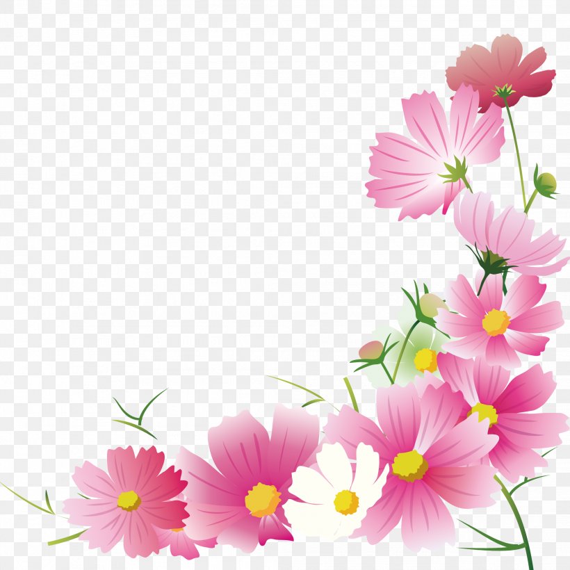 Garden Cosmos Flower Floral Design Illustration Autumn, PNG, 2083x2083px, Garden Cosmos, Annual Plant, Autumn, Blossom, Chrysanths Download Free