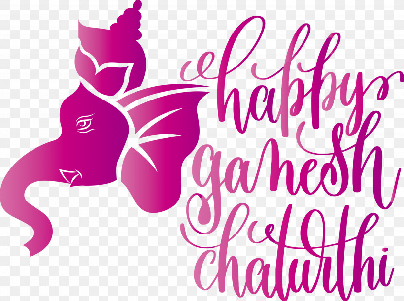 Happy Ganesh Chaturthi, PNG, 3000x2238px, Happy Ganesh Chaturthi, Flower, Logo, Paint, Painting Download Free