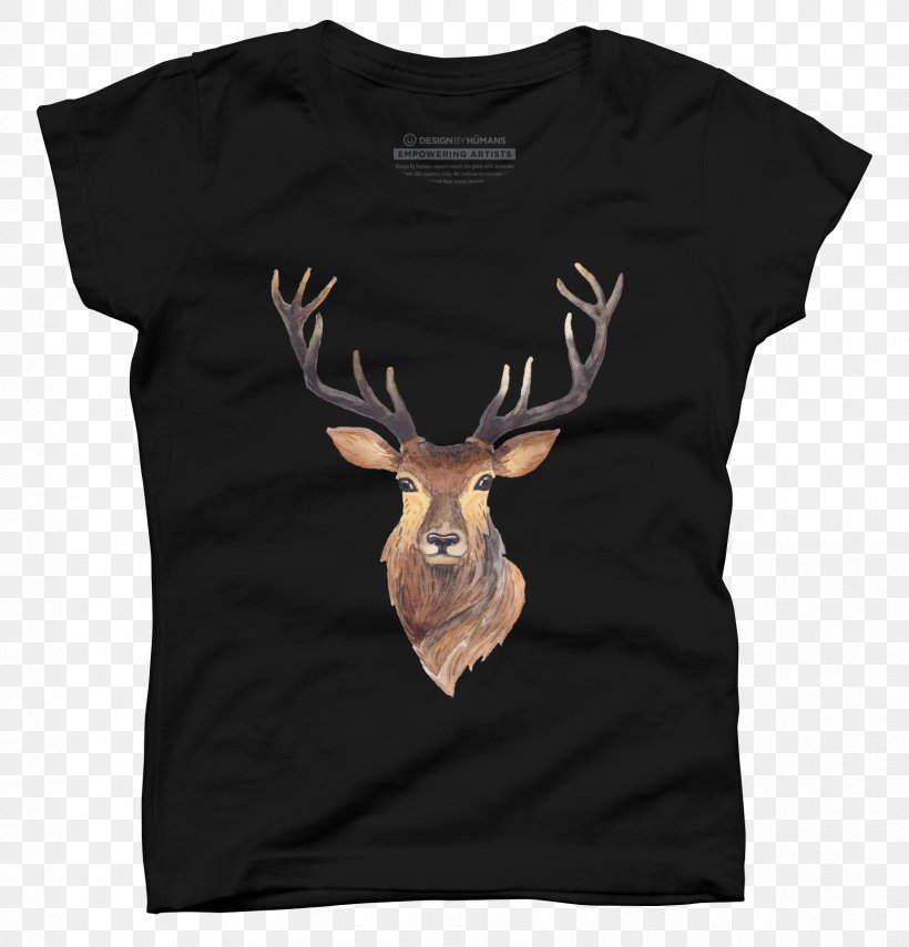 T-shirt Red Deer Hoodie Bluza, PNG, 1725x1800px, Watercolor, Cartoon, Flower, Frame, Heart Download Free