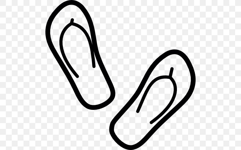 Shoe Flip-flops Drawing Clothing, PNG, 512x512px, Shoe, Area, Black And White, Brand, Clothing Download Free