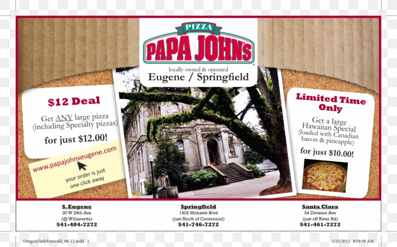 Advertising Papa John's Pizza Food Brand, PNG, 1024x638px, Advertising, Brand, Food, Pizza, Real Estate Download Free