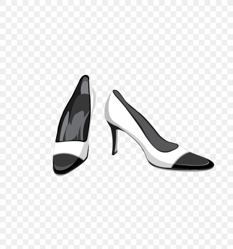 Dress Shoe High-heeled Footwear Clip Art, PNG, 910x971px, Shoe, Ballet Shoe, Black, Black And White, Boot Download Free