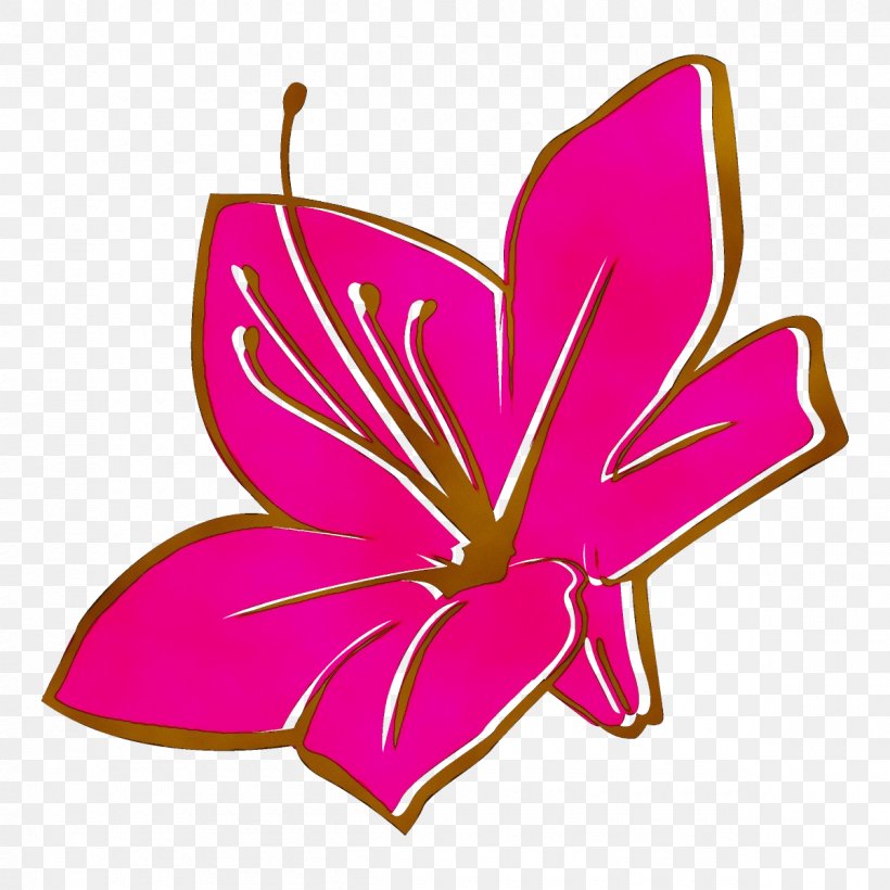 Pink Clip Art Petal Plant Flower, PNG, 1200x1200px, Watercolor, Butterfly, Flower, Herbaceous Plant, Magenta Download Free