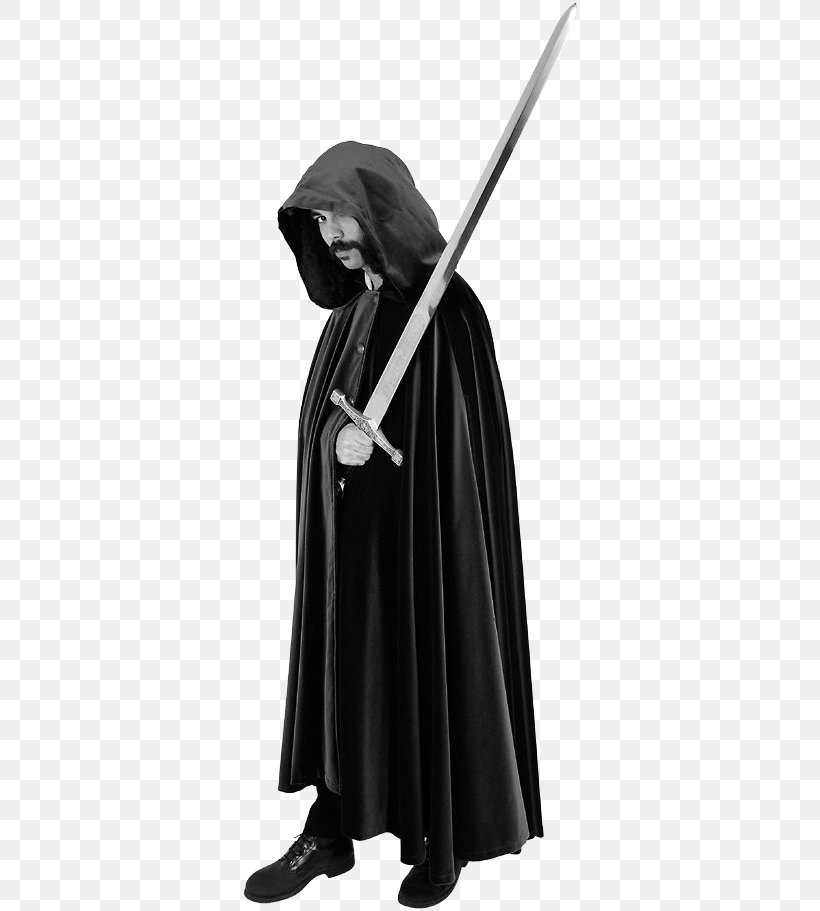 Robe Cape May Avatar-Risen Cloak White, PNG, 338x911px, Robe, Black And White, Book, Cape, Cape May Download Free