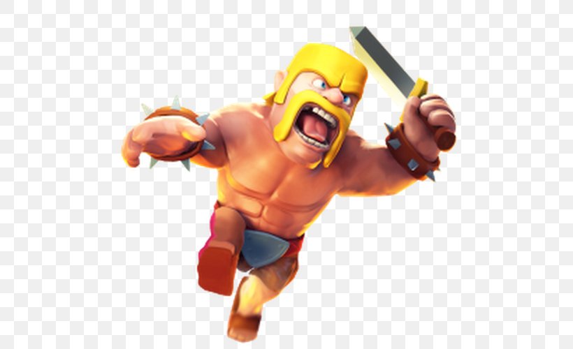 Clash Of Clans Clash Royale Barbarian, PNG, 500x500px, Clash Of Clans, Action Figure, Android, Barbarian, Clan Download Free