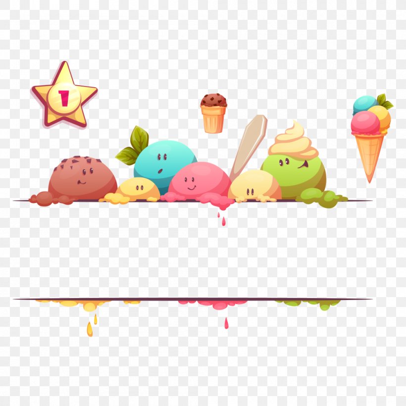 Ice Cream Cone Illustration, PNG, 1000x1000px, Ice Cream, Area, Art, Cream, Food Download Free