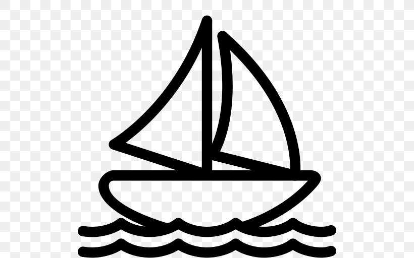 Sailboat Sailing Ship, PNG, 512x512px, Sailboat, Artwork, Black And White, Boat, Boating Download Free