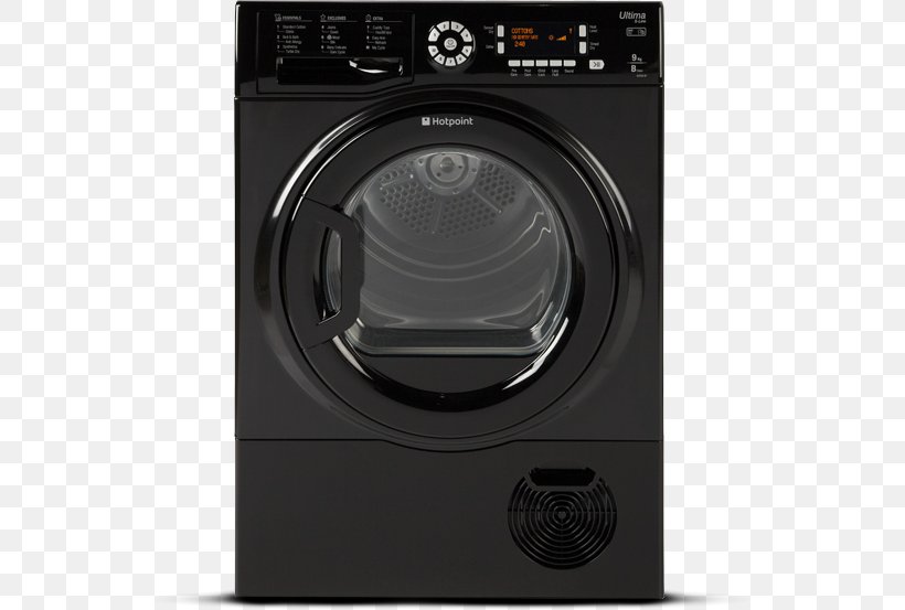 Hotpoint Ultima S-Line SUTCD 97B 6-M Clothes Dryer Siemens WT4HY790GB Heat Pump Condenser Tumble Dryer Home Appliance, PNG, 545x553px, Hotpoint, Black And White, Clothes Dryer, Combo Washer Dryer, Condenser Download Free