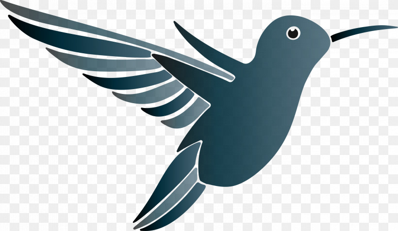 Hummingbird, PNG, 2999x1747px, Cartoon Bird, Beak, Bird, Blue Gray Gnatcatcher, Chimney Swift Download Free