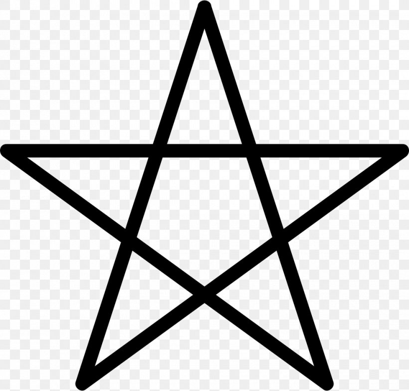 Pentagram Five-pointed Star Vector Graphics Symbol, PNG, 980x936px, Pentagram, Area, Black, Black And White, Fivepointed Star Download Free