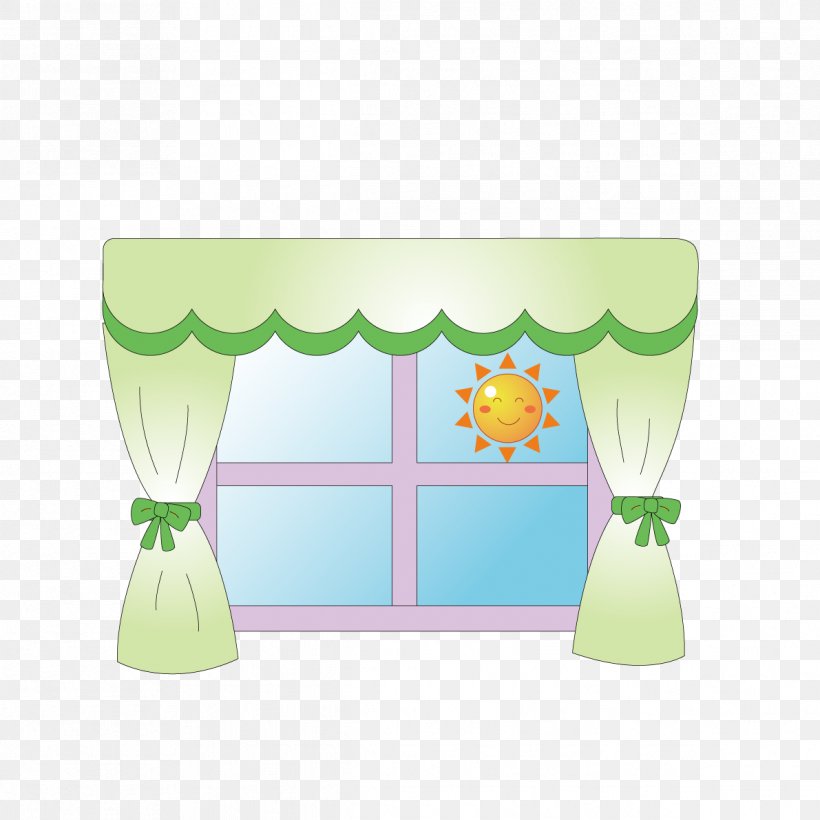 Window Curtain Adobe Illustrator, PNG, 1191x1191px, Window, Curtain, Drawing, Green, Illustration Download Free