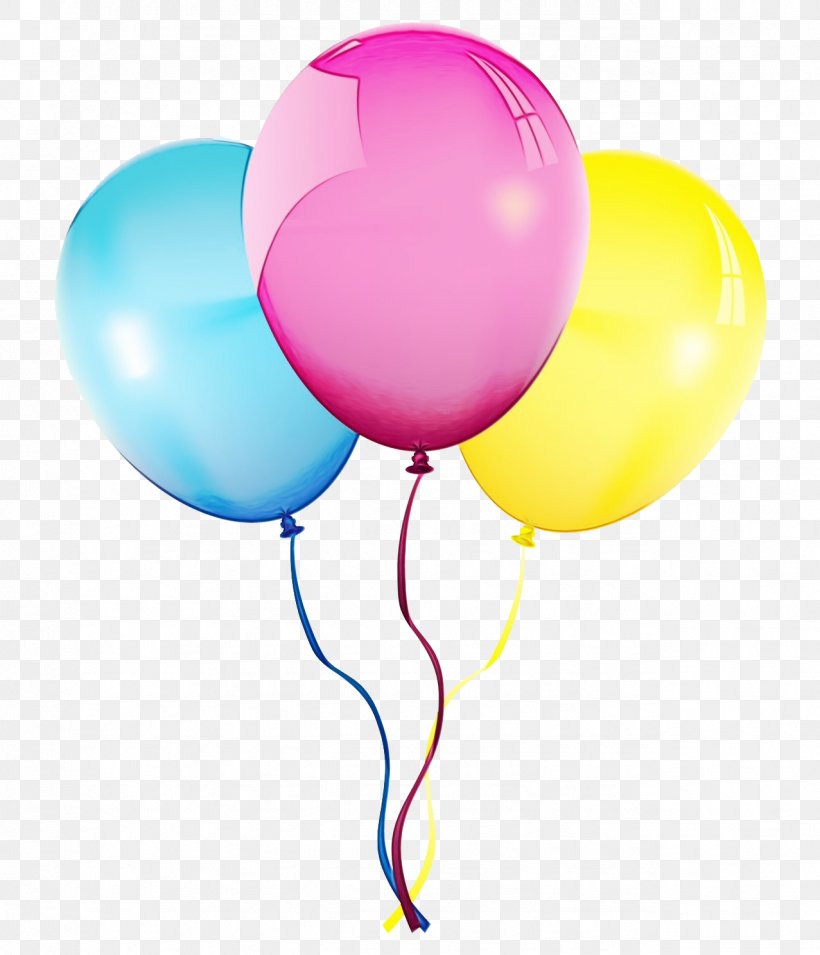 Balloon Party Supply Pink Toy Smile, PNG, 1277x1488px, Watercolor, Balloon, Magenta, Paint, Party Supply Download Free