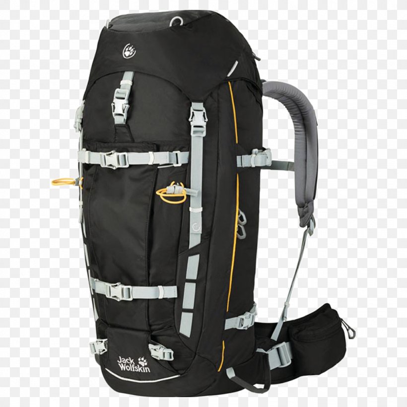 Backpacking Mountaineering Jack Wolfskin Clothing, PNG, 1024x1024px, Backpack, Backpacking, Bag, Black, Camping Download Free