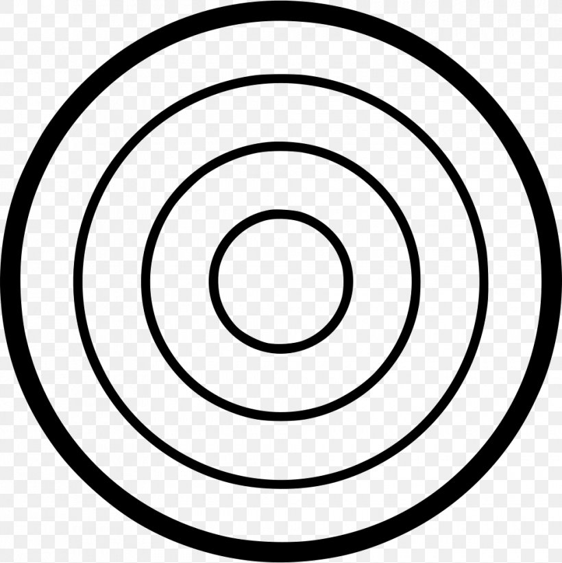 Circle Concentric Objects Clip Art, PNG, 980x982px, Concentric Objects, Area, Black And White, Circumference, Disk Download Free