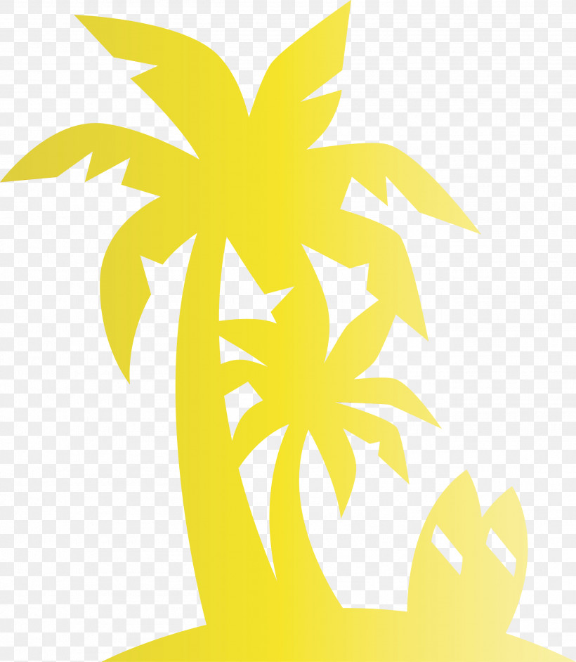 Flower Leaf Yellow Pattern Line, PNG, 2611x3000px, Palm Tree, Beach, Biology, Flower, Leaf Download Free